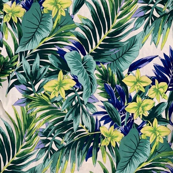 American Apparel SIZE XS Tropical Hawaiian 100% Cotton Allover Print S/S Shirt - Picture 4 of 6